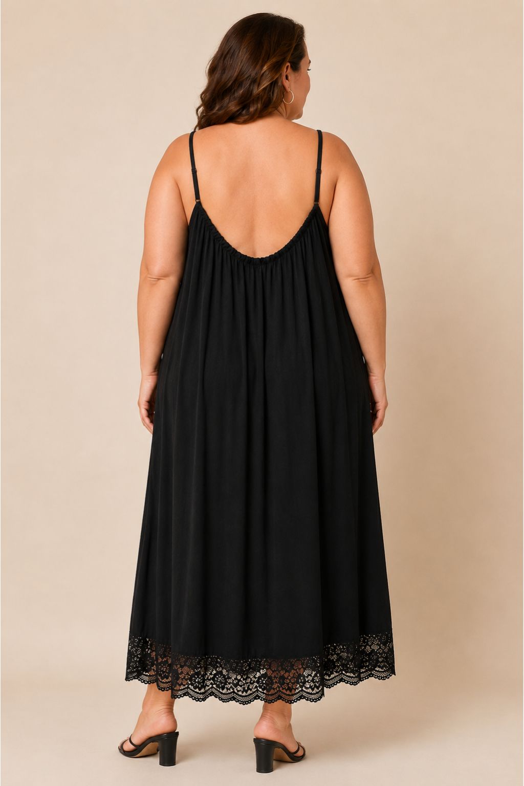 Robe grande taille fluide en viscose élasthanne