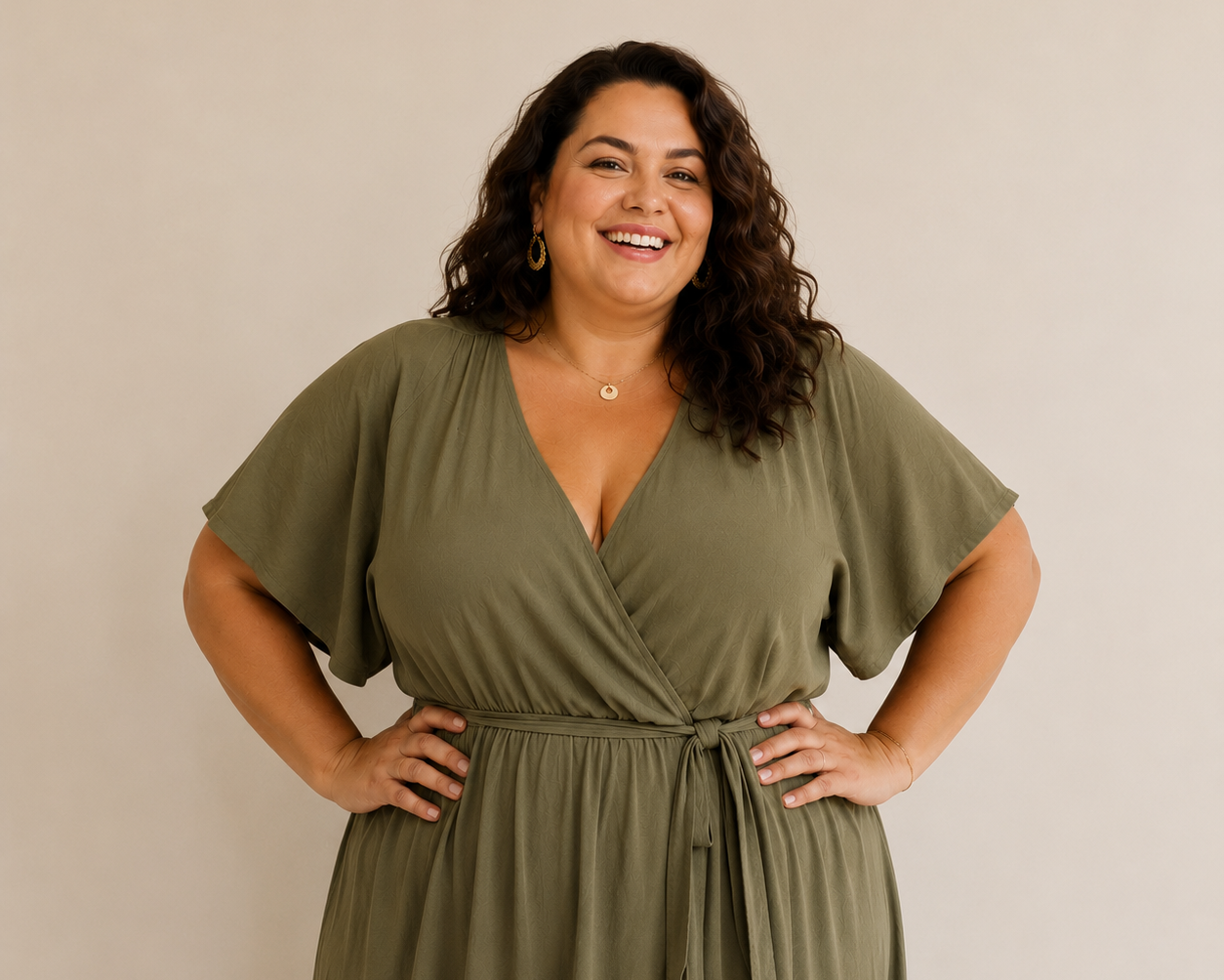 Femme grande taille portant un basique Nos Copines, mode femme du 44 au 70+