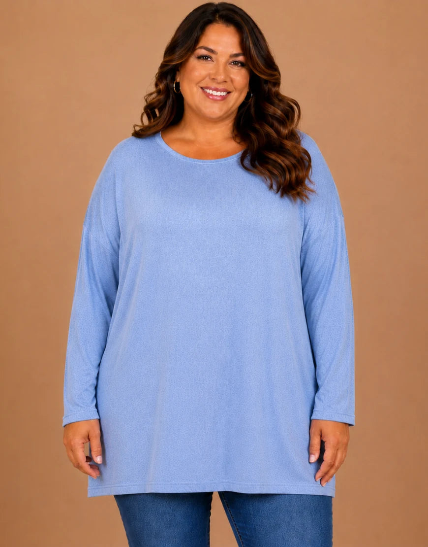 Pull Oversize  Manches Longues Col Rond Grande Taille