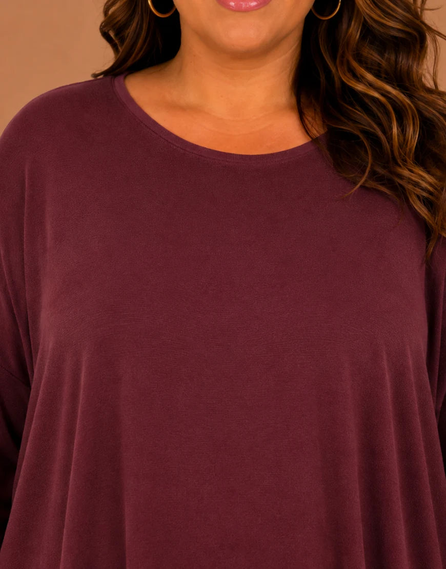Pull Oversize  Manches Longues Col Rond Grande Taille