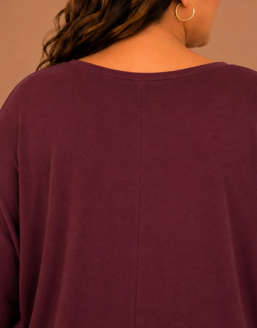 Pull Oversize  Manches Longues Col Rond Grande Taille