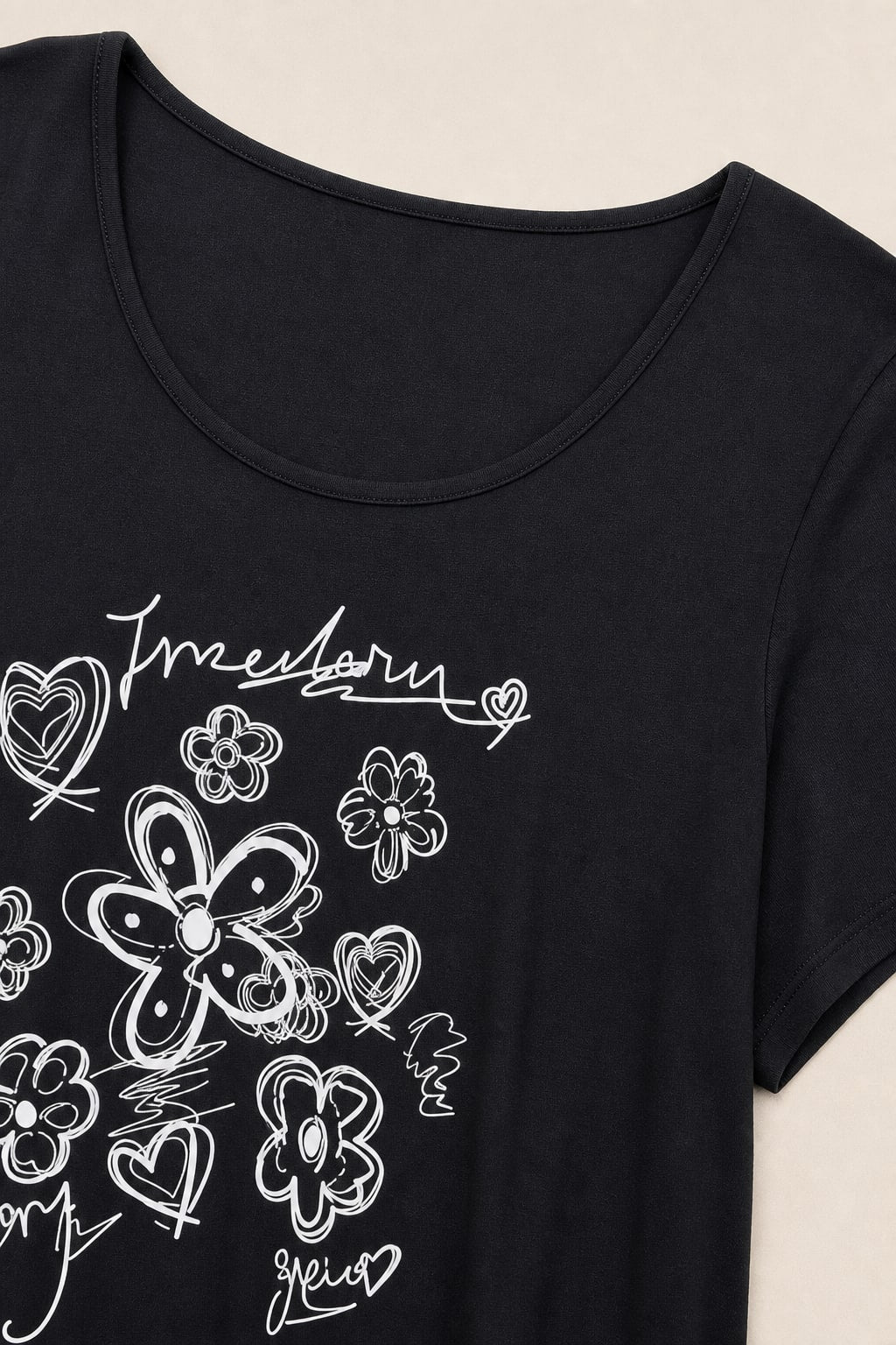T-shirt grande taille fluide en viscose coupe décontractée manches courtes