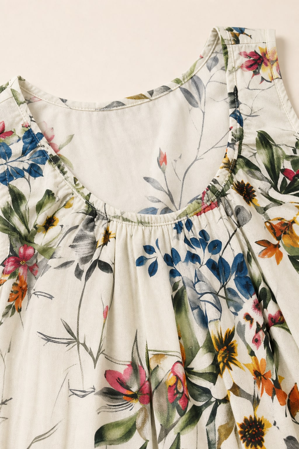 Robe grande taille en coton bretelles larges coupe ballon avec poches devant