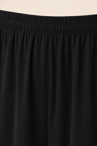 Pantacourt grande taille fluide viscose élasthanne coupe droite longueur 73 cm
