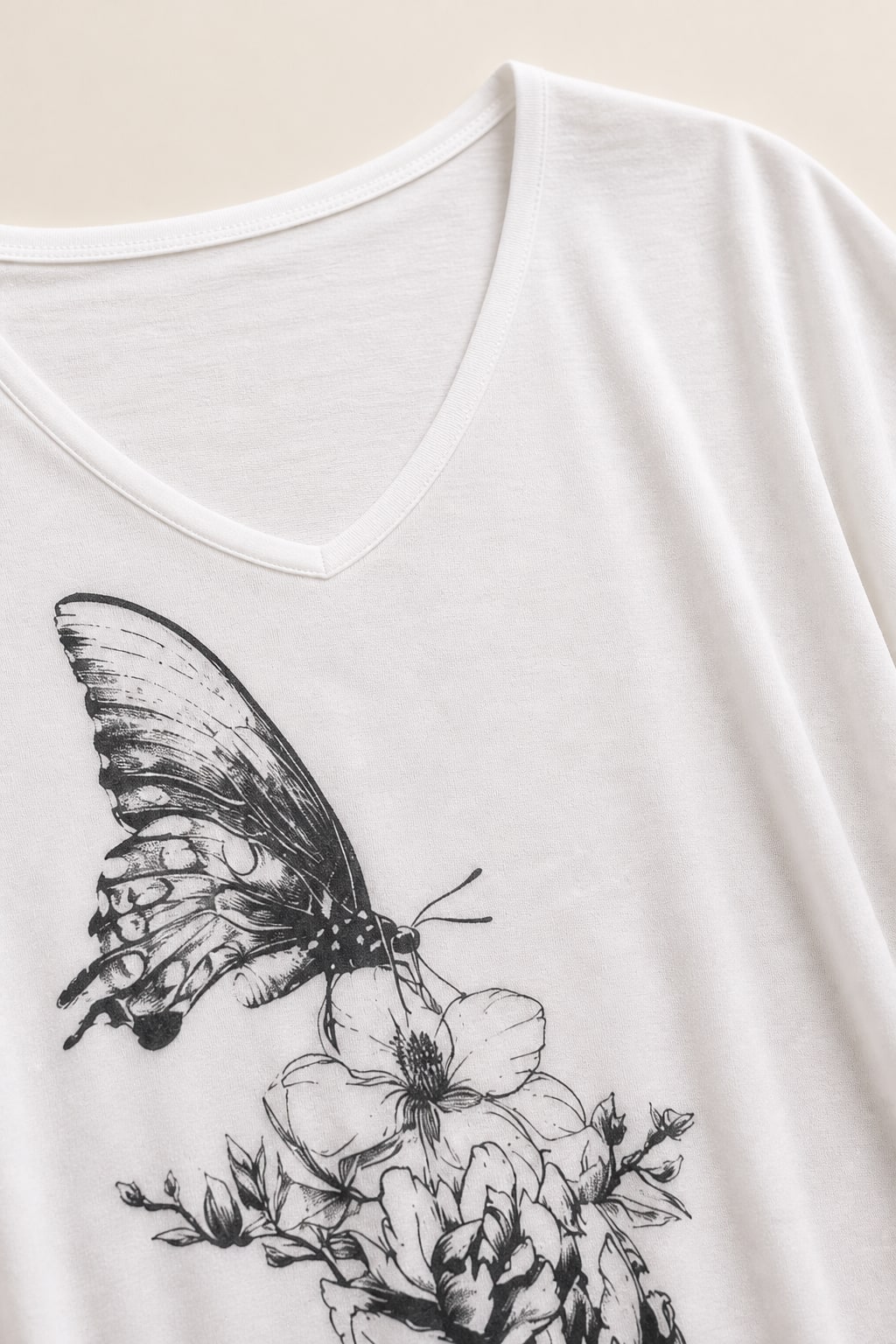 T-shirt grande taille fluide en viscose coupe décontractée manches courtes