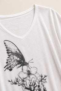 T-shirt grande taille fluide en viscose coupe décontractée manches courtes