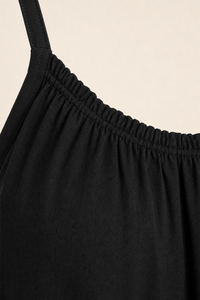 Robe grande taille à bretelles fluide en viscose coupe longue légère