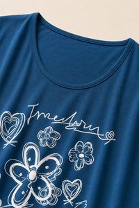 T-shirt grande taille fluide en viscose coupe décontractée manches courtes
