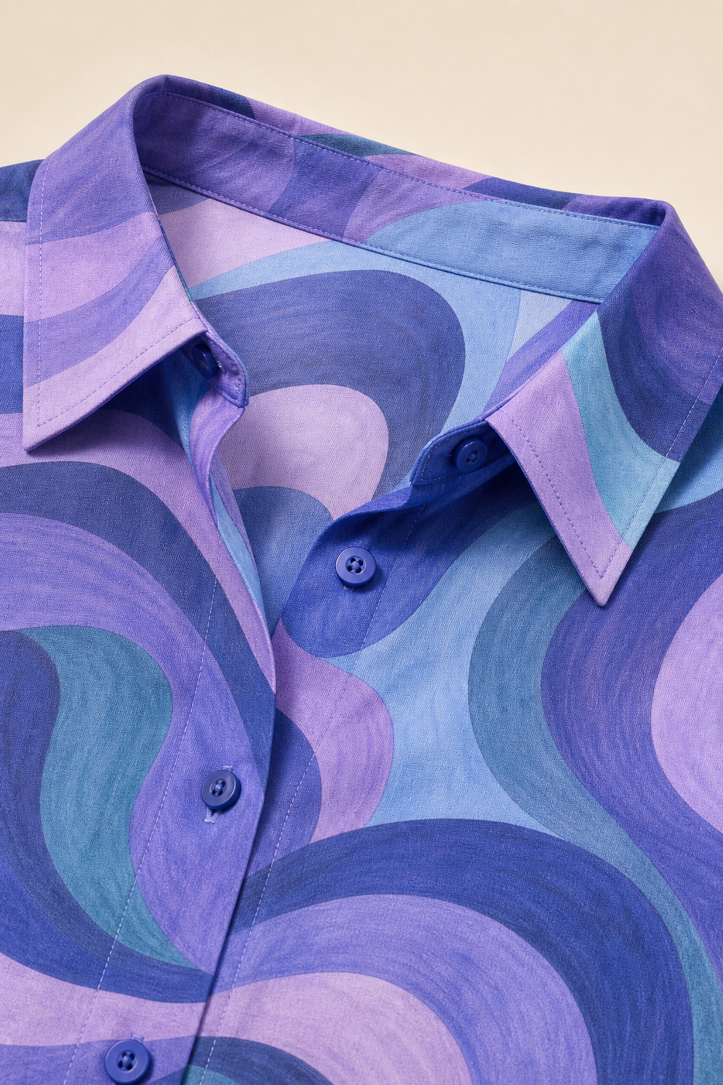 Chemise oversize grande taille col chemise imprimé graphique manches longues coupe ample