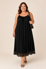 Robe grande taille fluide en viscose élasthanne coupe souple