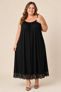 Robe grande taille fluide en viscose élastiquée coupe souple