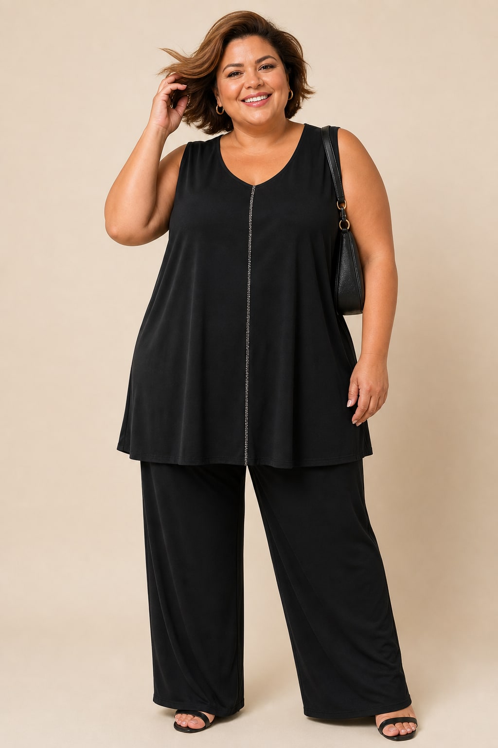 Débardeur grande taille fluide viscose élasthanne coupe détendue longueur 86 cm