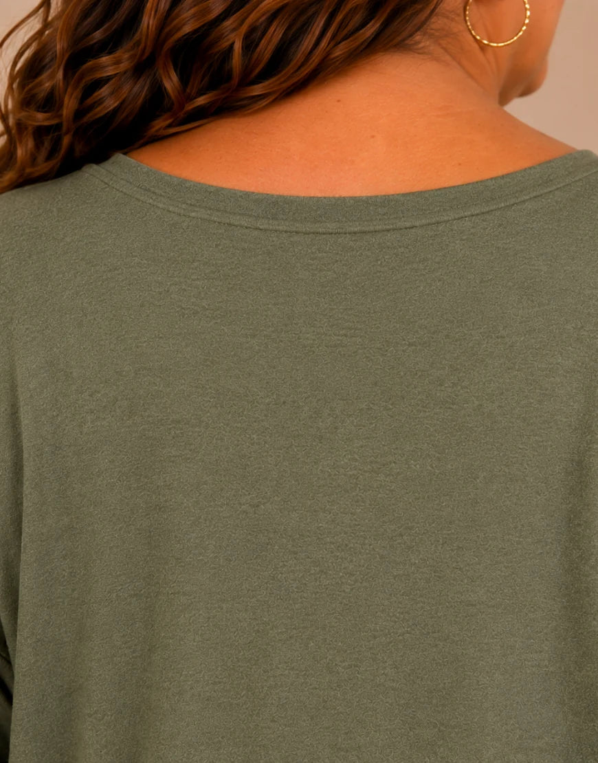 Pull Oversize Manches Longues Col V Grande Taille