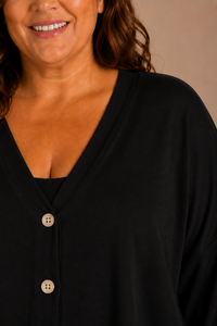 Sur-gilet Oversize Boutonné – Grande Taille 52/70