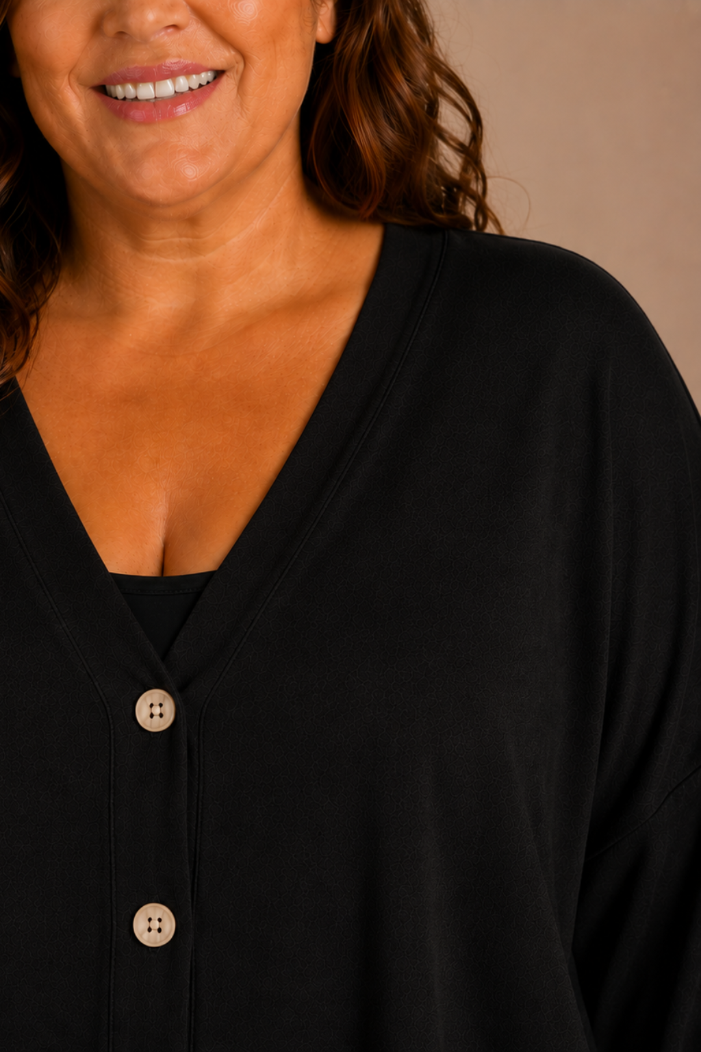 Sur-gilet Oversize Boutonné – Grande Taille 52/70