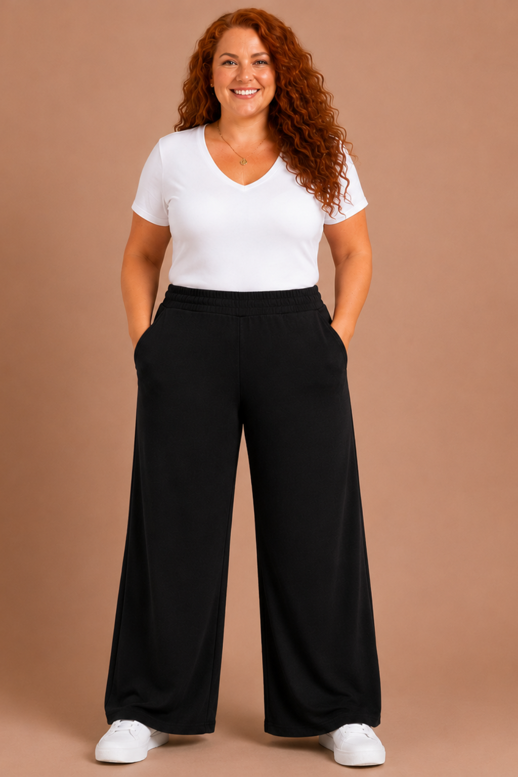 Pantalon Large Fluide – Grande Taille