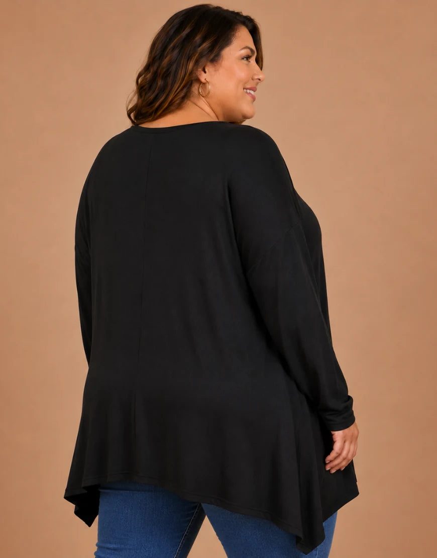 Pull Oversize  Manches Longues Col Rond Grande Taille