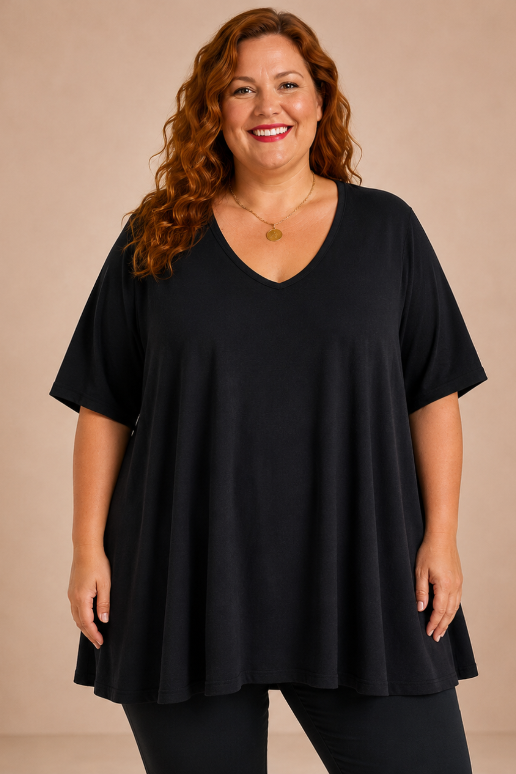 T-shirt Oversize Col V – Grande Taille