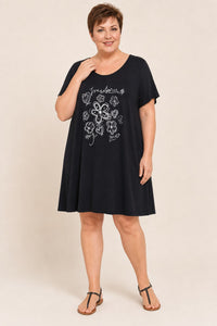 T-shirt grande taille fluide en viscose coupe décontractée manches courtes