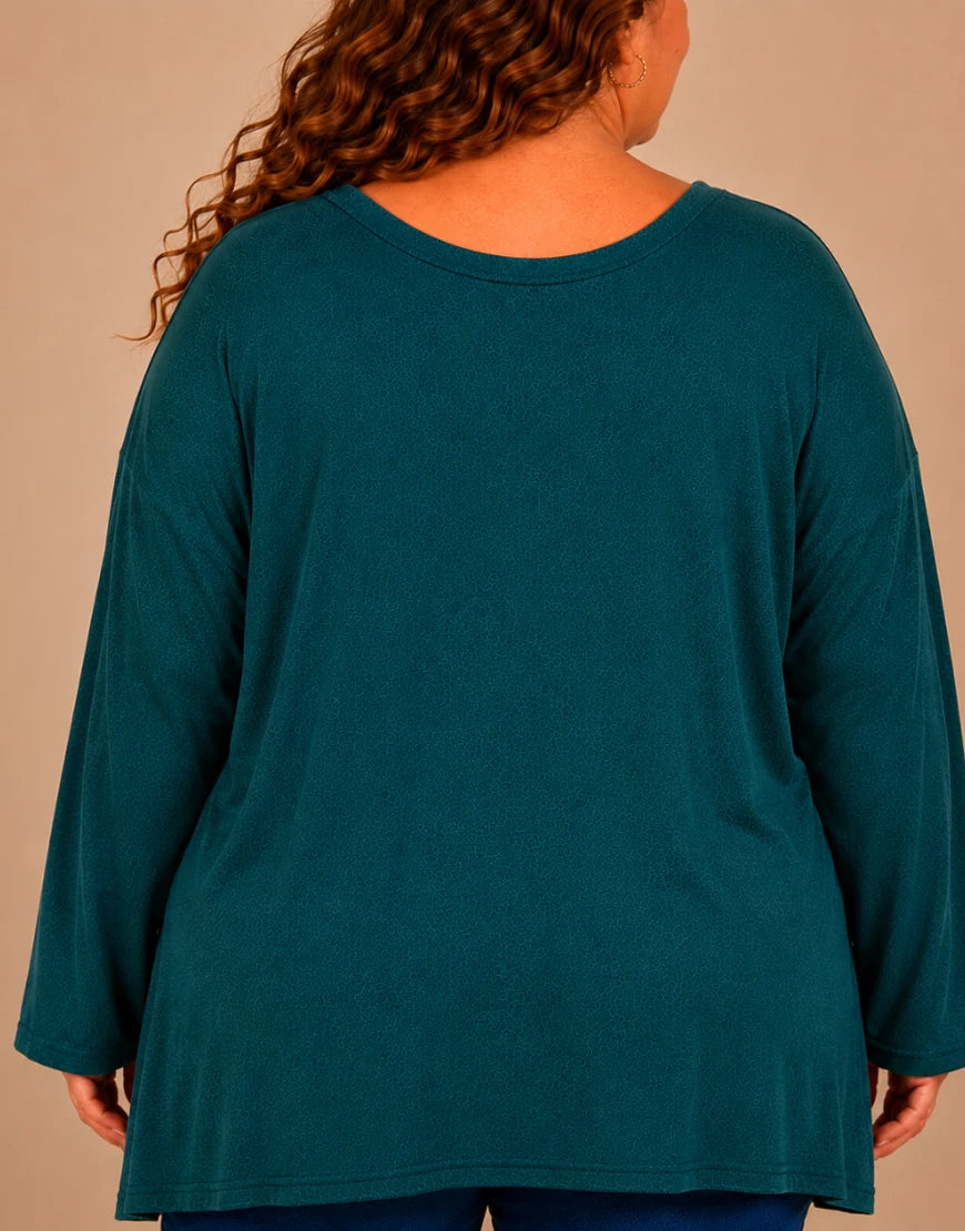 Pull Oversize Manches Longues Col V Grande Taille